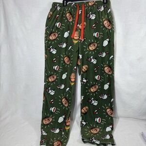 Elf Pants Size Medium  Adult Sleep‎ Pajamas Will Ferrell Christmas Green